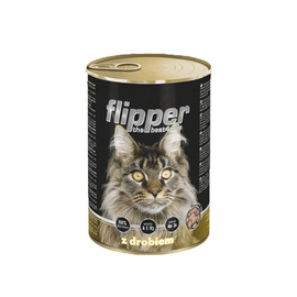 Flipper Mokra karma dla kota z drobiem w sosie 415 g