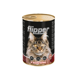 Flipper Mokra karma dla kota z wołowiną w sosie 415 g